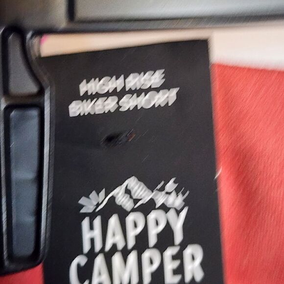 0X 12W Large Torrid Pink Happy Camper Performance Bike Short 9" Pockets Stretch - Picture 4 of 7